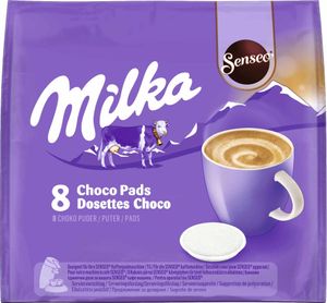 Senseo Milka Choco Pads, Schokoladengetränk, Kakaogetränk, Kaffeepads, 8 Pads für 8 Portionen, 112 g Senseo Milka Choco Pads, Schokoladengetränk, Kakaogetränk, Kaffeepads, 8 Pads für 8 Portionen, 112 g