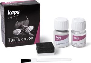 Kaps super color farba na kožu a imitáciu kože vrátane čistiaceho prostriedku - (101) Biela - 25ml