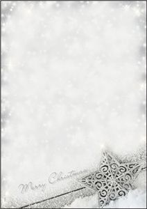 SIGEL DP259 Weihnachts-Motiv-Papier "Polar bear with candle" - petrol, weiß - 90 g/m² - A4 - 25 Blatt