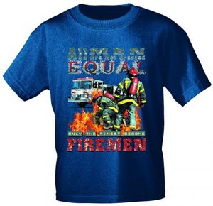 T-Shirt mit Print - Feuerwehr Firemen - 10591 dunkelblau - Gr. S-XXL Größe - L