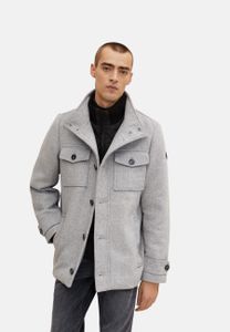 Tom Tailor Jacke Winterjacke mit eingesetztem Stehkragen, Knopfleiste und seitlichen Eingrifftaschen
