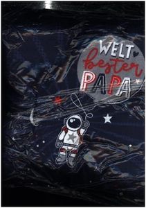 H:)PPY life 47406 Kissen Papa Astronaut, Baumwolle, 40 cm x 40 cm