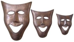 Deco4yourhome - Maske 3er-Set - Alberto - Vintage copper