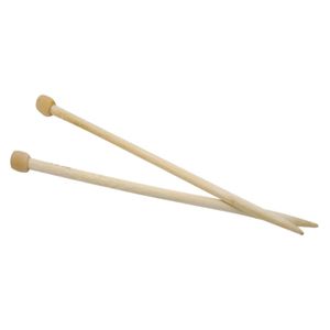 1 Paar Bambus-Stricknadel gerade Länge 35 cm Jackenstricknadeln