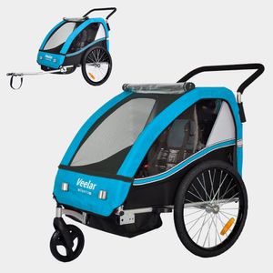 Tiggo VS Kinderanhänger Fahrradanhänger Anhänger mit Buggy Set   2 in 1