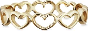 cai Ring 925/- Sterling Silber vergoldet Herzen cai Ring 925/- Sterling Silber vergoldet Herzen