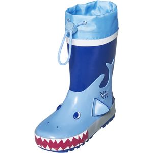 Playshoes - Regenstiefel mit Kordelzug für Kinder - Shark -Blue