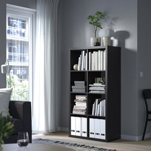 Kallax Regal 77x147x39 Bücherregal Wandregal Raumteiler Schwarzbraun