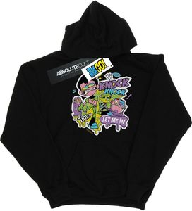 DC Comics - Mikina s kapucňou "Teen Titans Go Knock Knock" pre ženy BI15029 (S) (Black)