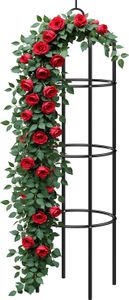 GARDEBRUK® Kovový oblúk s ružami 240x140x37cm Stabilný Hrdzavý Práškovo lakovaný čierny Trellis Horolezecká pomôcka Kovový oblúk Záhradný oblúk GARDEBRUK® Kovový oblúk s ružami 240x140x37cm Stabilný Hrdzavý Práškovo lakovaný čierny Trellis Horolezecká pomôcka Kovový oblúk Záhradný oblúk