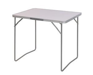 Skladací hliníkový kempingový stôl s rukoväťou na prenášanie - rozmery cca 80x60x69 cm