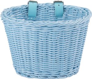 Weidenkorb für Kinderfahrräder vorne mit verstellbarem Riemen, für Kleinkinder, Jungen und Mädchen, Laufrad, Vintage, handgefertigt, gewebter Aufbewahrungskorb aus Rattan, Fahrradzubehör