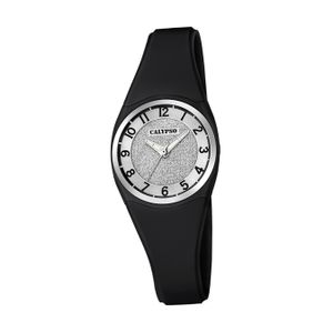 Calypso Kunststoff PU Damen Uhr K5752/6 Armbanduhr schwarz Analogico D2UK5752/6