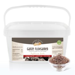 GOLDEN PEANUT Indische Flohsamen ganz 99% Reinheit - für Pferde und Ponys 3 kg, Darmsanierung, natürlich füttern GOLDEN PEANUT Indische Flohsamen ganz 99% Reinheit - für Pferde und Ponys 3 kg, Darmsanierung, natürlich füttern