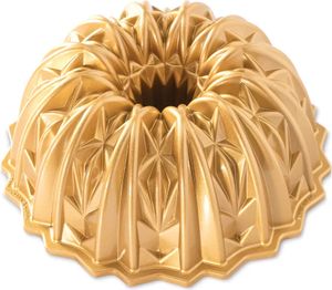 Nordic Ware Gugelhupf Backform Cut Crystal Bundt Gold ø 25 cm / 2,3 l