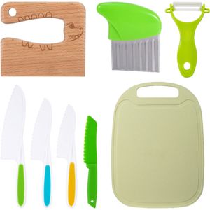 8-teiliges Kinder-Küchenmesser-Set zum Schneiden und Kochen von Obst für Kleinkinder 8-teiliges Kinder-Küchenmesser-Set zum Schneiden und Kochen von Obst für Kleinkinder