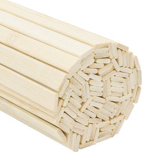Belle Vous Bambus 100er Pack Holzstäbchen zum Basteln aus Naturholz - 40cm Bastelholz Holzstäbe Set - 100x Holzstab aus Bambus - 40cm lange Holz