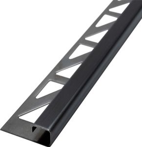 Dalsys Fliesenschiene 2,5m x 8mm Eckprofil Quadratprofil Edelstahl Schwarz gebürstet Fliesenprofil