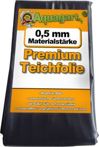 Teichfolie PVC 7m x 8m 0,5mm schwarz Folie für den Gartenteich