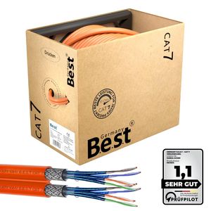 100m Germany B.e.s.t CAT 7 Verlegekabel Duplex Best Gigabit Netzwerkkabel Kupfer LAN 1000Mhz S/FTP