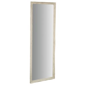 Lange wandspiegel 140x50x4 cm, Wandspiegel groß mit Holzrahmen, Ganzkörperspiegel, Weiß