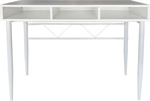 VDD Industrial Vintage Design Schreibtisch Computertisch Stabil - Beistelltisch Flur oder Korridor - industrieller moderner Stil - weiß