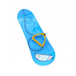 PROSPERPLAST Detský snowboard - modrá kĺzavá doska s istiacim lanom