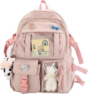 Estetický batoh Japonské batohy Kawaii Školní taška s visačkou Malý batoh Školní potřeby, růžová