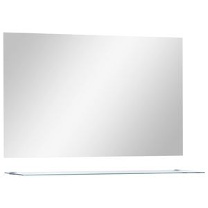 vidaXL Wandspiegel mit Regal 100×60 cm Hartglas