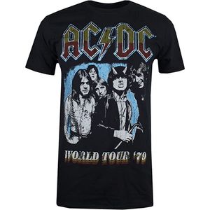 AC/DC - "World Tour 79" T-Shirt für Herren TV408 (S) (Schwarz)
