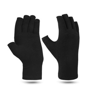 INF Bezprstové kompresní rukavice 1 pár Černá L