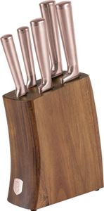BERLINGERHAUS Messerset mit Akazienholzständer 6-teilig Taupe Kollektion BH-3126