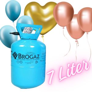 FORTENA Helium Balloon Gas – (7L) für ca. 30 Luftballons, Heliumflasche, Folienballons,Latexballons, leicht zu befüllendes Ballongas, ideal für Kindergeburtstage