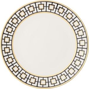 Villeroy & Boch MetroChic, Jídelní talíř, Kulatý, Porcelán, Černá, Zlato, Bílá, 27,2 cm, 20 mm