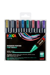 POSCA Pigmentmarker POSCA PC-5M 8er Box farbig sortiert