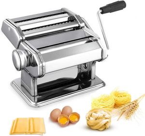 Nudelmaschine Pasta Maker Edelstahl Frische Manuell Maschine Cutter,mit Klemme,für Spaghetti Nudeln Lasagne Pastamaschine Nudel Maschine
