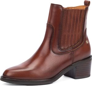 Pikolinos Damen Stiefelette Leder Chelsea Boot mit Blockabsatz Bacarot W2D-8909, Größe:38 EU, Farbe:Braun