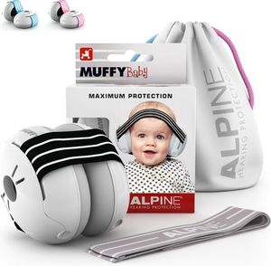 Alpine Muffy Baby-Gehörschutz – verstellbar – SNR 23 dB – Schwarz