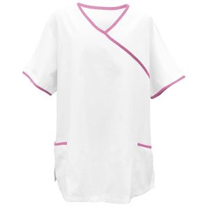 Schlupfkasack weiß mit Paspel pink Gr. 3XL : 3XL : hot pink : 50% Baumwolle 50% Polyester 175 g/m²