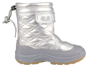 Winter-Grip Snow Boots Girls Quilt Silver / Grey Size 28