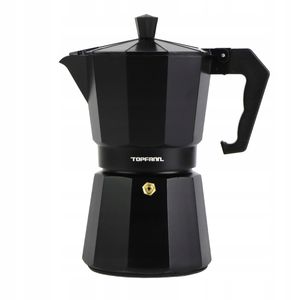Espressokocher 450 ml 9Tassen Induktion/Gasherd schwarz Kaffeekocher