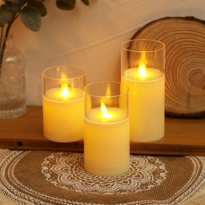 3X LED Kerzen Flammenlose Elektrische Teelichter Warmweiß Batteriebetrieben Kerzenlichter für Hochzeit Weihnachtsdekoration