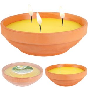 Vilde Anti-Mücken-Kerze Citronella Kerze Duftkerze Outdoor Kerzengeschenk Keramik Blumentopf Pflanztopf 23 x 7,5 cm