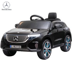 Mercedes EQC Elektro Auto Kinder 3-6 Jahre 12V Motor Usb Radio Mit Fernbedienung Bluetooth Schwarz
