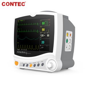 CMS6800 Tragbarer 8"-Farb-LCD-Vitalzeichen-Patientenmonitor Multiparameter-EKG NIBP SPO2 RESP TEMP PR