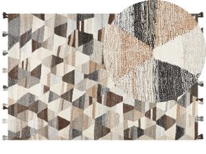 BELIANI Kelímový koberec viacfarebný vlna a bavlna 200 x 300 cm ručne tkaný boho patchwork vzor so strapcami