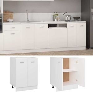 vidaXL Base Unit White 60x46x81,5 cm Materiál dřevo