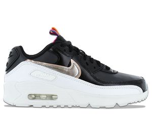 Nike Air Max 90 Leather SE GS - Schuhe Leder Schwarz-Weiß DJ0414-001 , Größe: EU 37.5