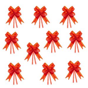 Oblique Unique 10 Geschenkschleifen mit Geschenkbändern Deko Schleifen - rot