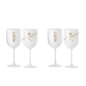 4X Moët & Chandon Champagner Gläser Set imperial Ice Weiß Weingläser Luxus Champagnergläser